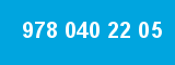 978 040 22 05 978 040 22 05